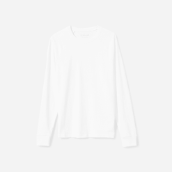 Alternative view of The Premium-Weight Long-Sleeve Crew | Uniform | White