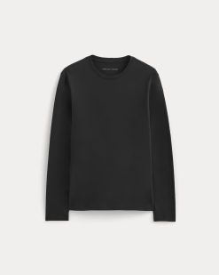 Alternative view of The Essential Organic Long-Sleeve Tee | Black