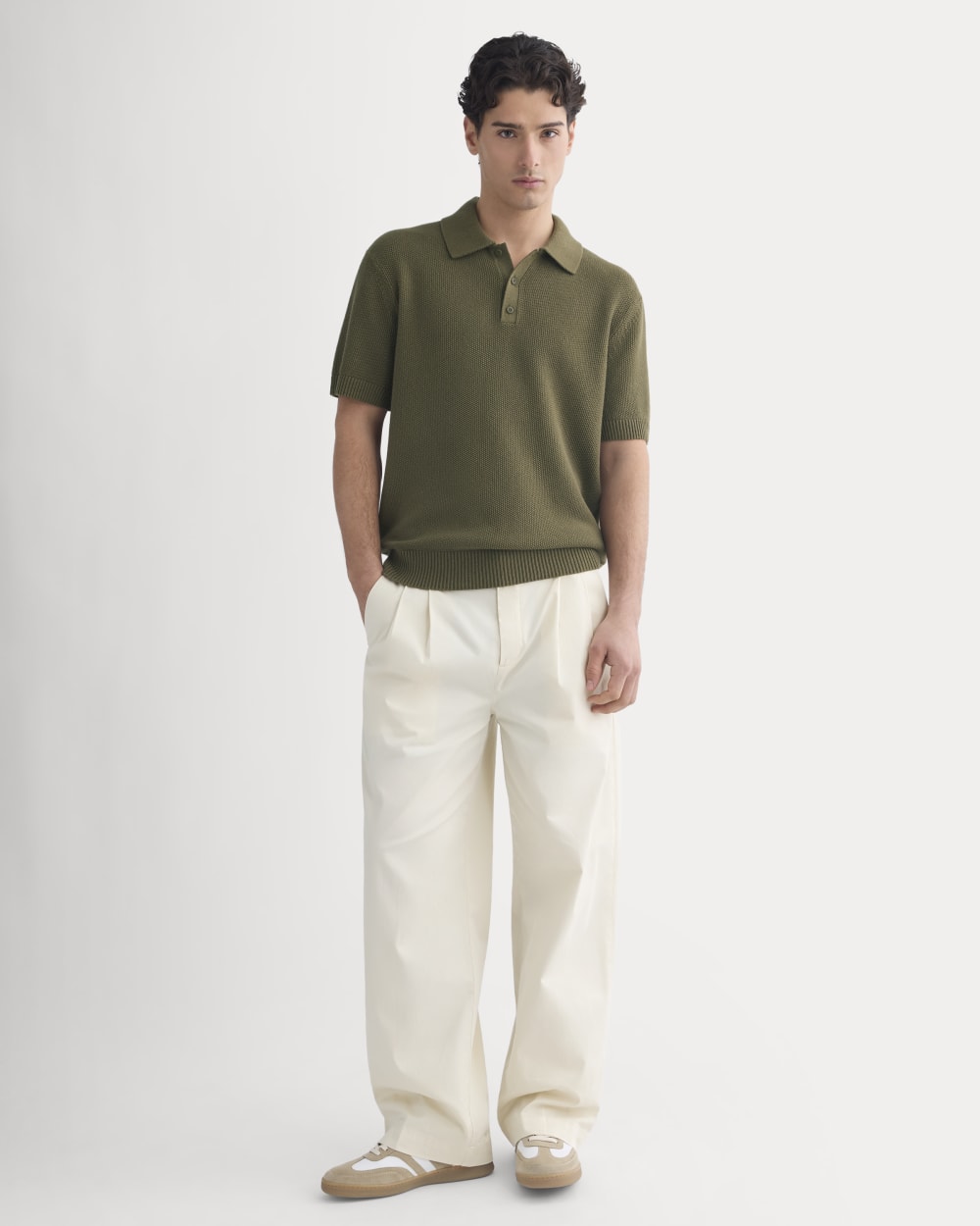 Seed Stitch Polo | Beech - Image 5