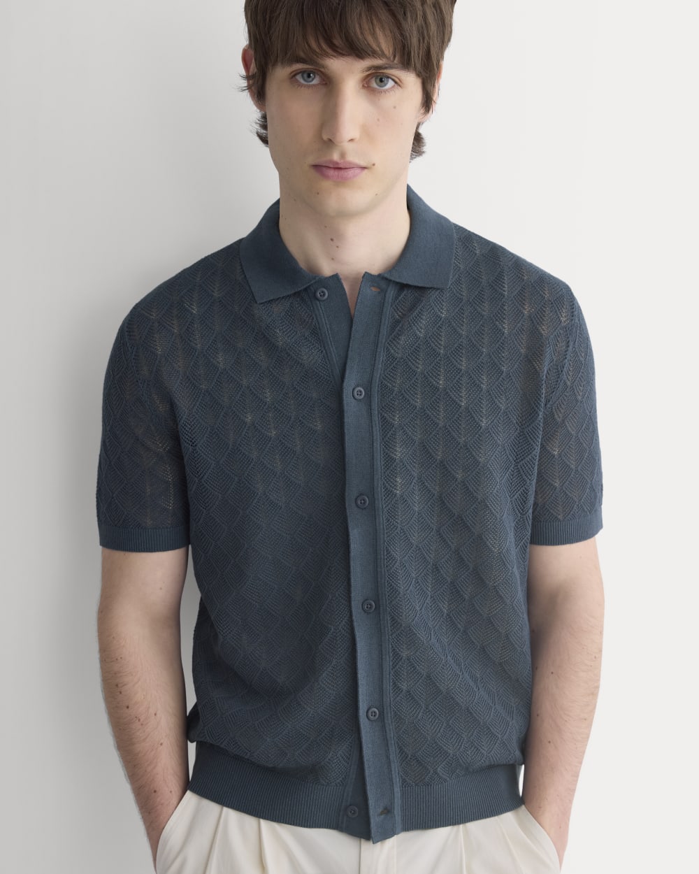 Open-Knit Resort Shirt | Midnight Navy - Image 3
