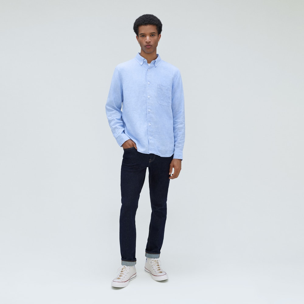 The Classic Shirt in Linen | Light Blue - Image 5