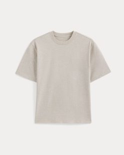 Alternative view of Archive Relaxed-Fit Cotton Crew | Heathered Oatmeal