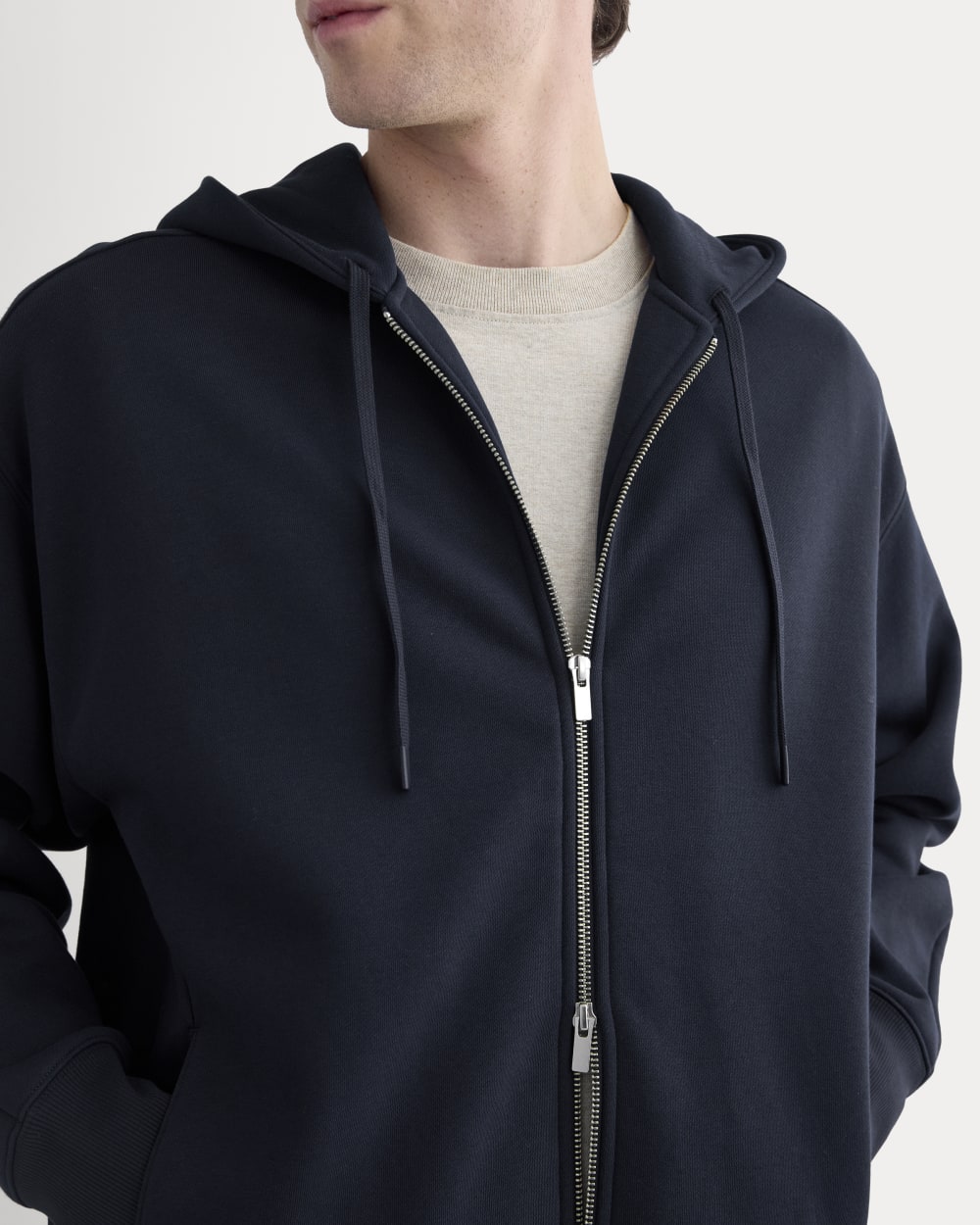 Luxe Fleece Full-Zip Hoodie | Deep Navy - Image 4