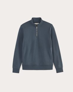 Alternative view of The Off-Duty Terry Quarter-Zip | Midnight Navy