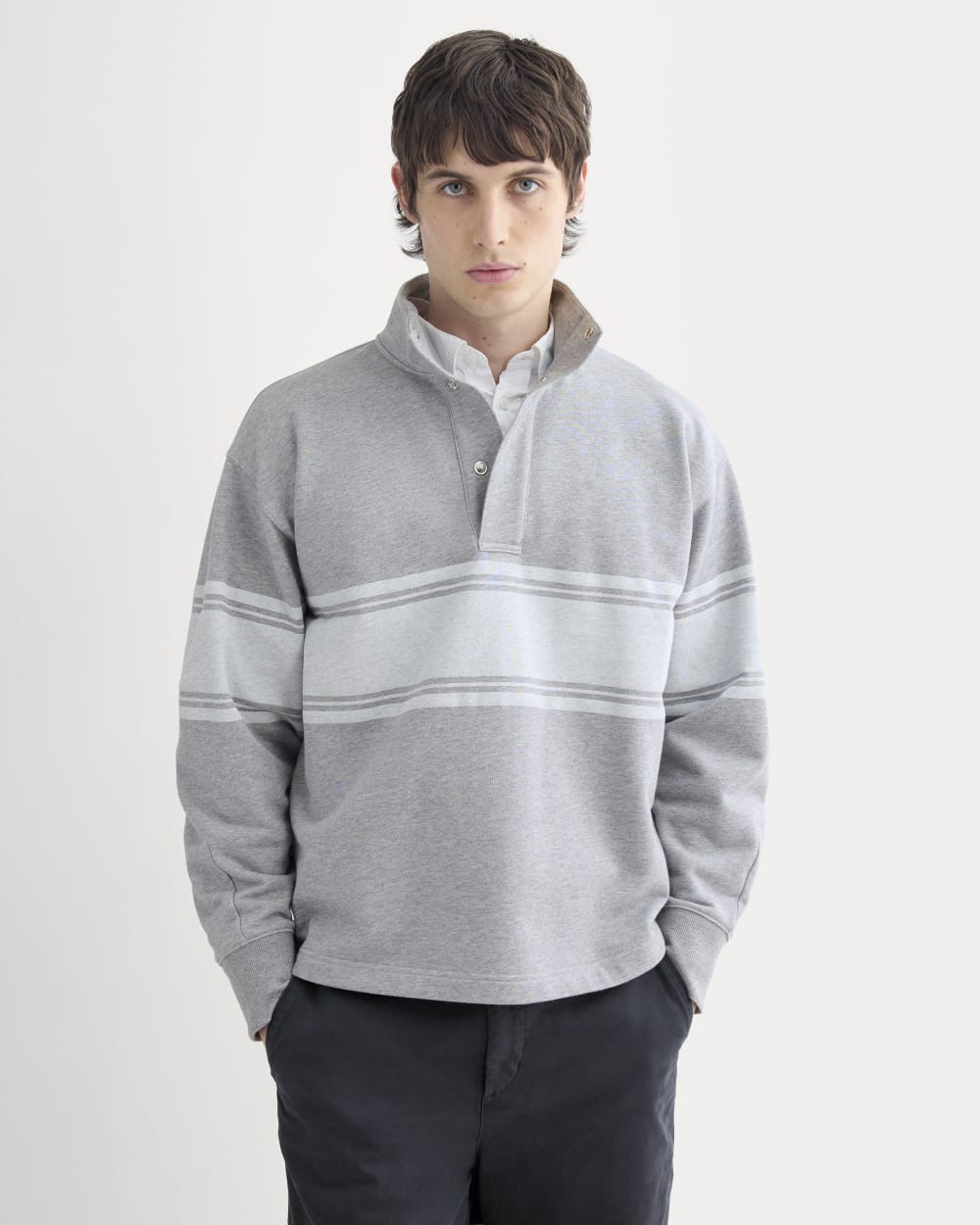 Off-Duty Terry Pullover | Vintage Heather Grey / Bone - Image 5