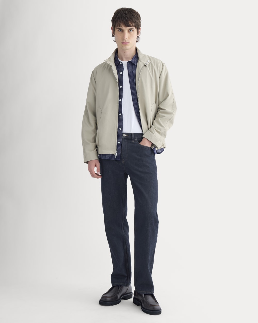 Re:Cycled Nylon Harrington Jacket | Trench Coat Khaki - Image 3