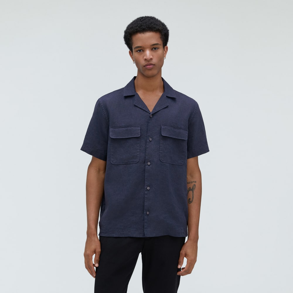 The Resort Shirt in Linen | Deep Navy - Image 2