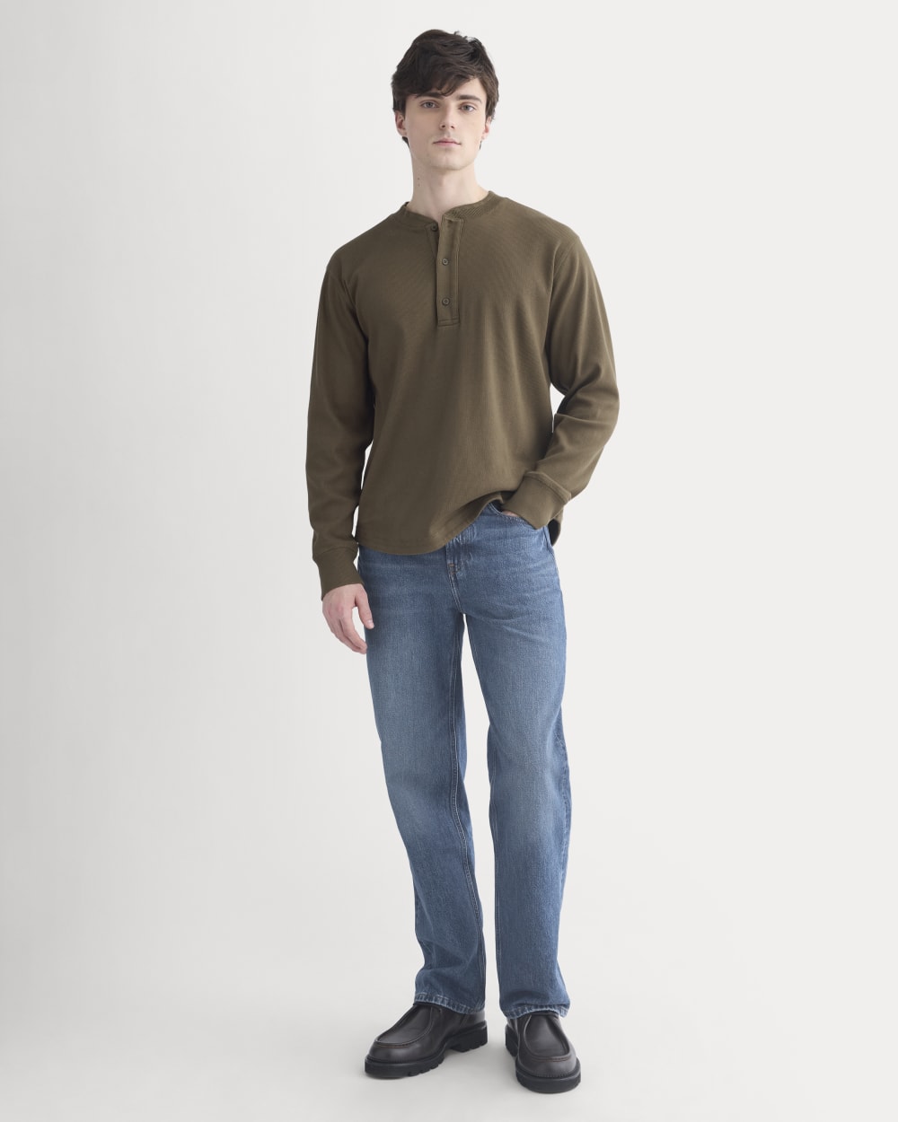 Vintage Rib Henley | Beech - Image 3