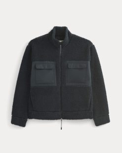Alternative view of ReTrack Fleece Zip-Up | Deep Navy