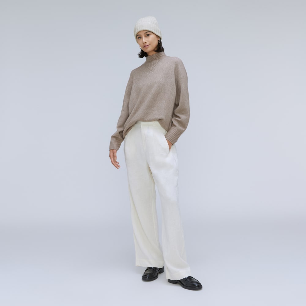 The Cashmere Beanie | Pale Heather Grey - Image 5