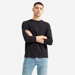 Alternative view of The Premium-Weight Long-Sleeve Crew | Uniform | Black
