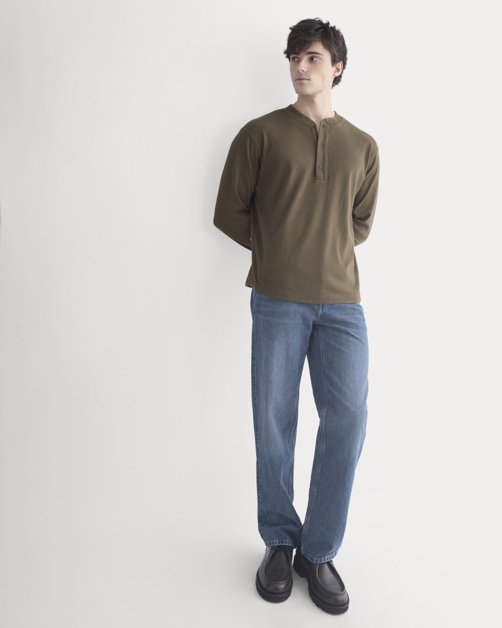 Vintage Rib Henley | Beech - Image 4
