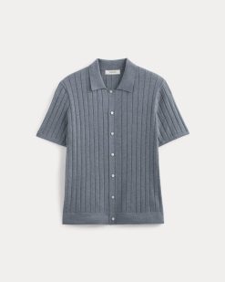 Alternative view of The No-Sweat Button-Down Polo | Heather Sage Blue