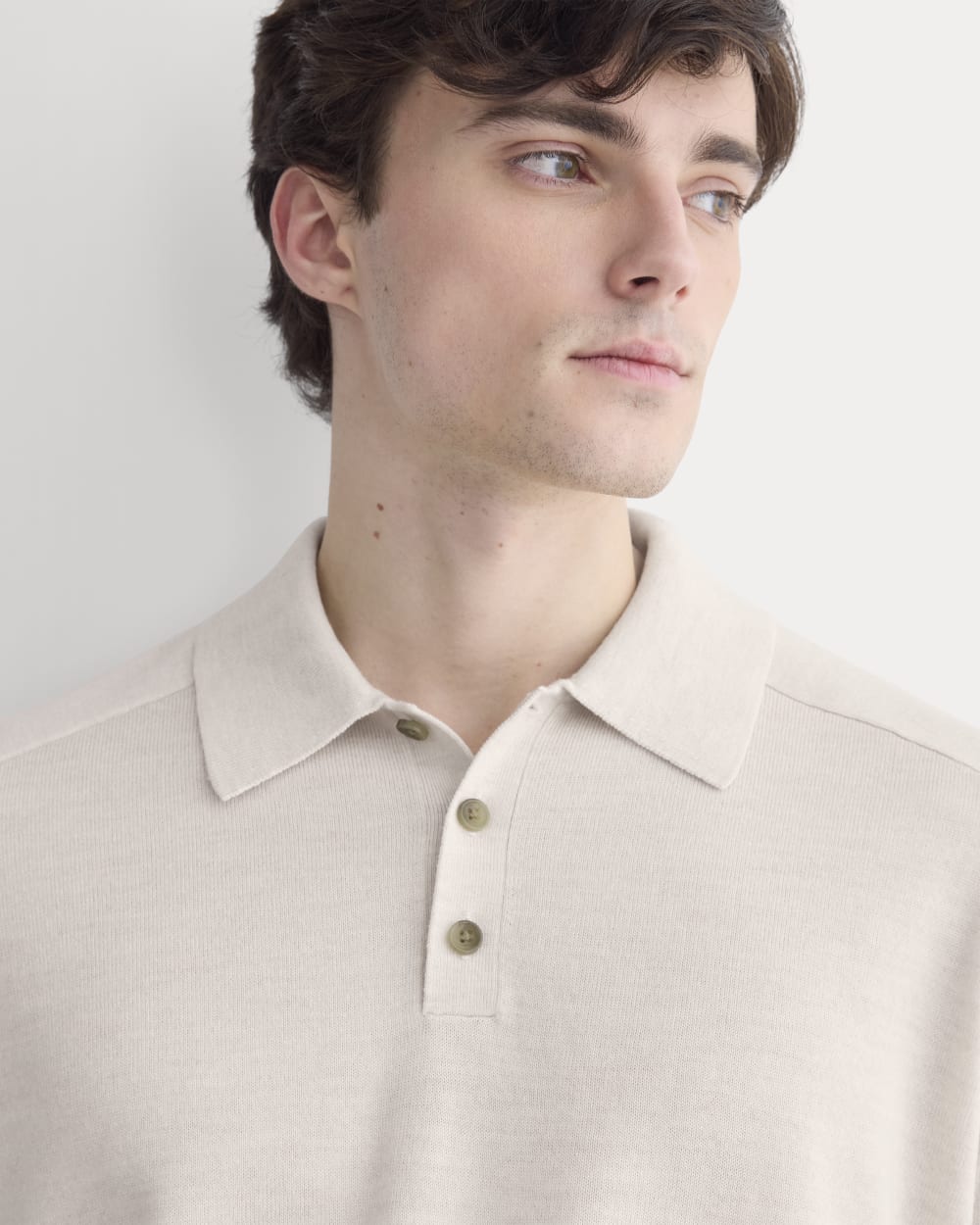 Ultrasoft Polo Sweater | Heathered Oat - Image 4