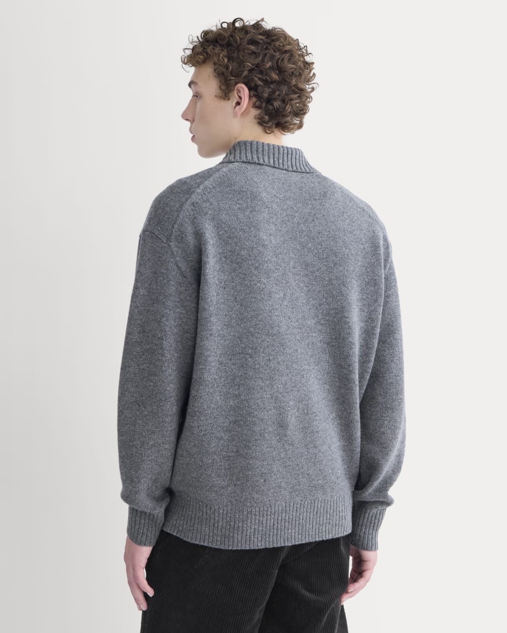 Luxe Merino Quarter-Zip Pullover | Heathered Charcoal - Image 5