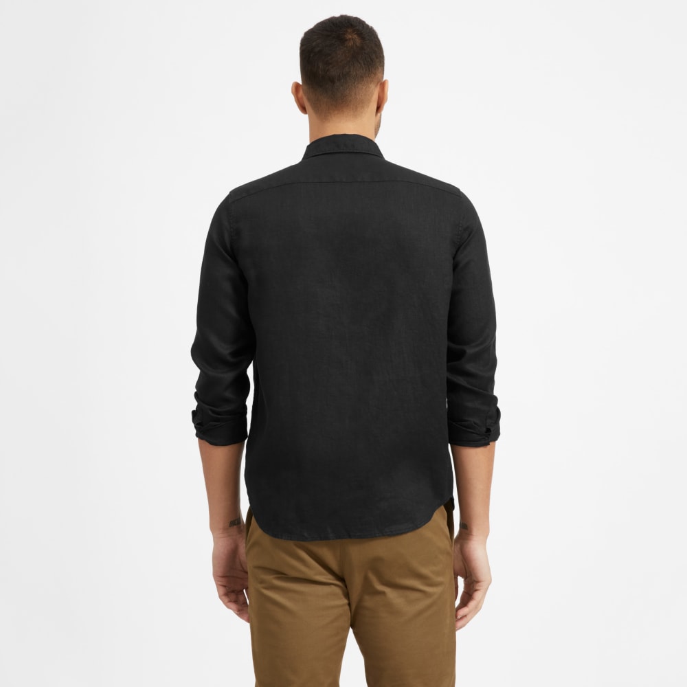 The Classic Shirt in Linen | Black - Image 3