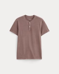 Alternative view of The Essential Organic Garment-Dyed Henley | Brown Garment Dye