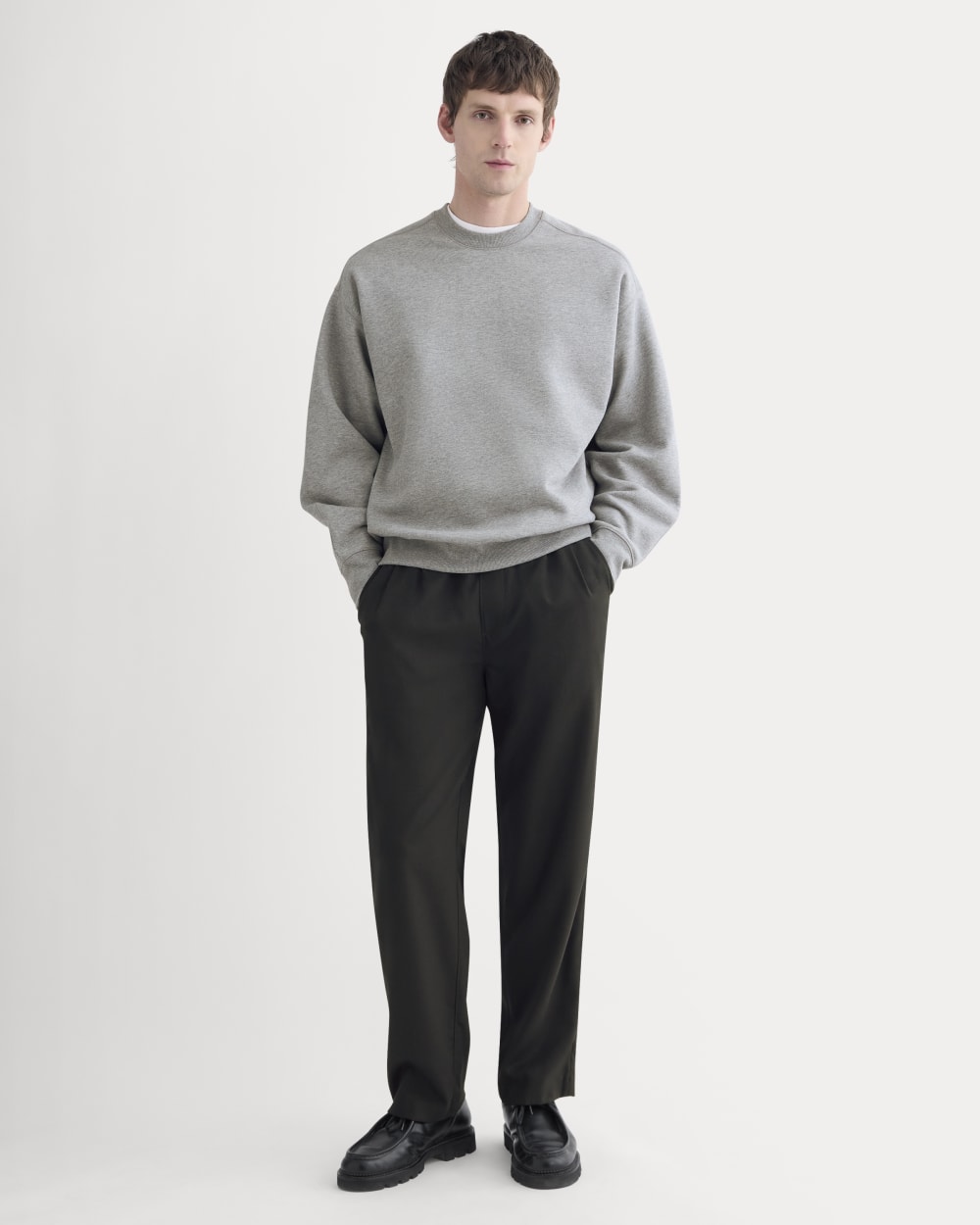 Luxe Fleece Crew Pullover | Vintage Heather Grey - Image 3