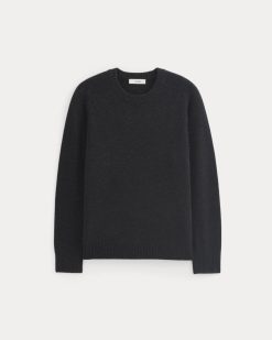 Alternative view of Midweight Cashmere Crew | Heathered Black