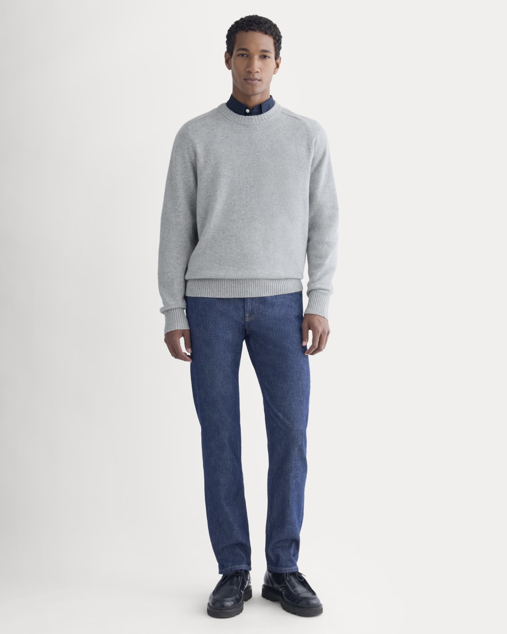 Midweight Cashmere Crew | Heathered Grey - Image 3