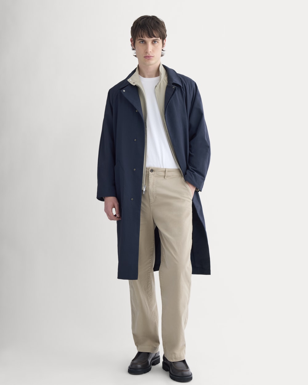 Re:Cycled Nylon Mac Coat | Deep Navy - Image 3