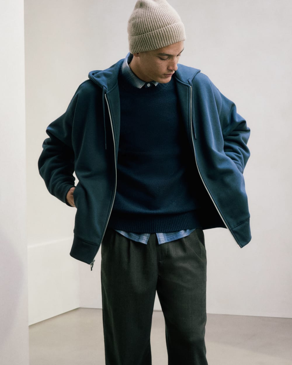 The Organic Track Full Zip | Kingfisher Blue - Image 7