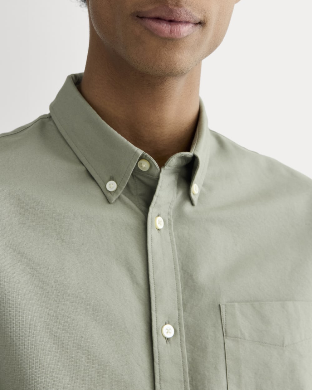 The Slim Oxford Shirt | Sage Green | Tall - Image 3