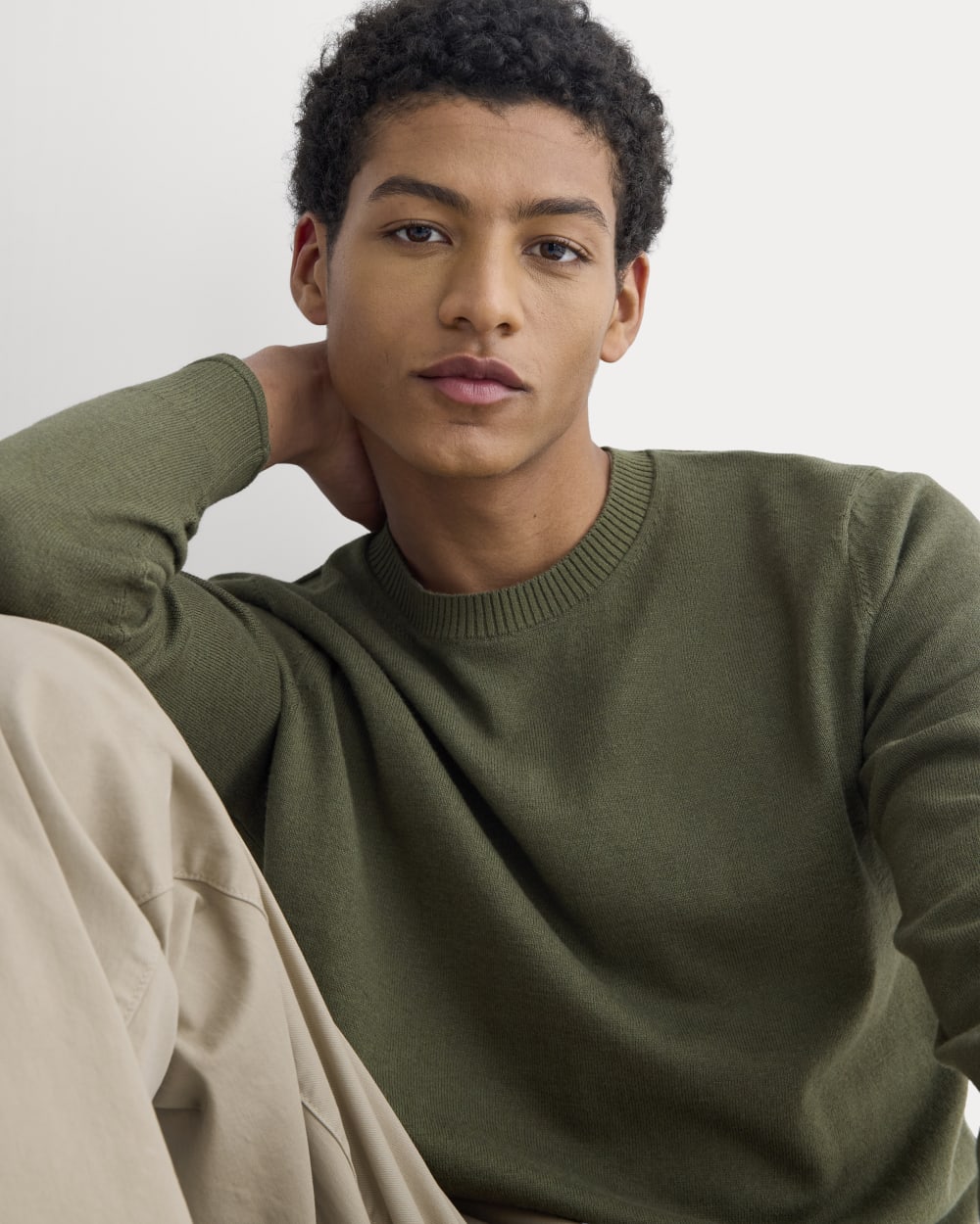 The No-Sweat Sweater | Uniform | Heathered Olive Night - Image 3