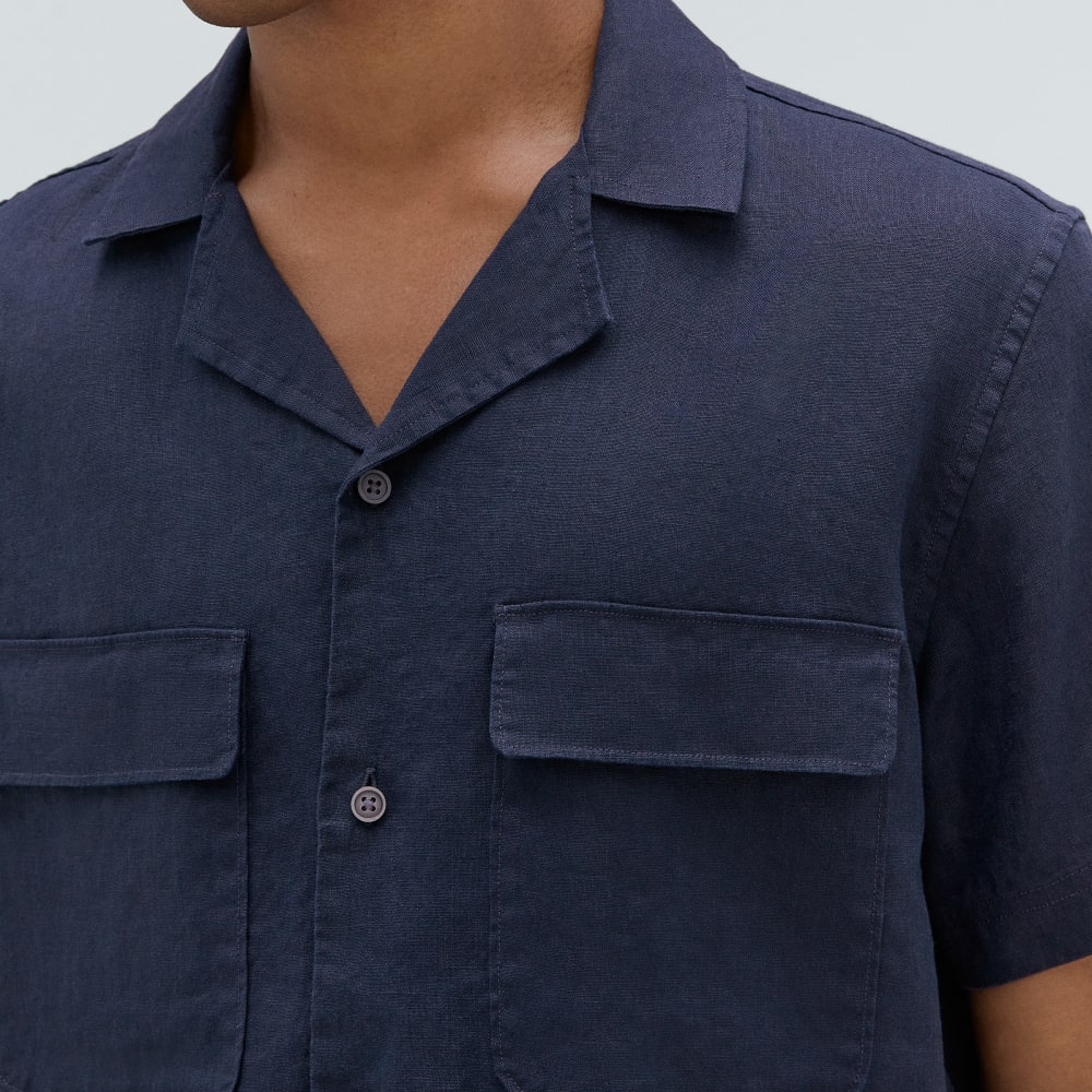 The Resort Shirt in Linen | Deep Navy - Image 4