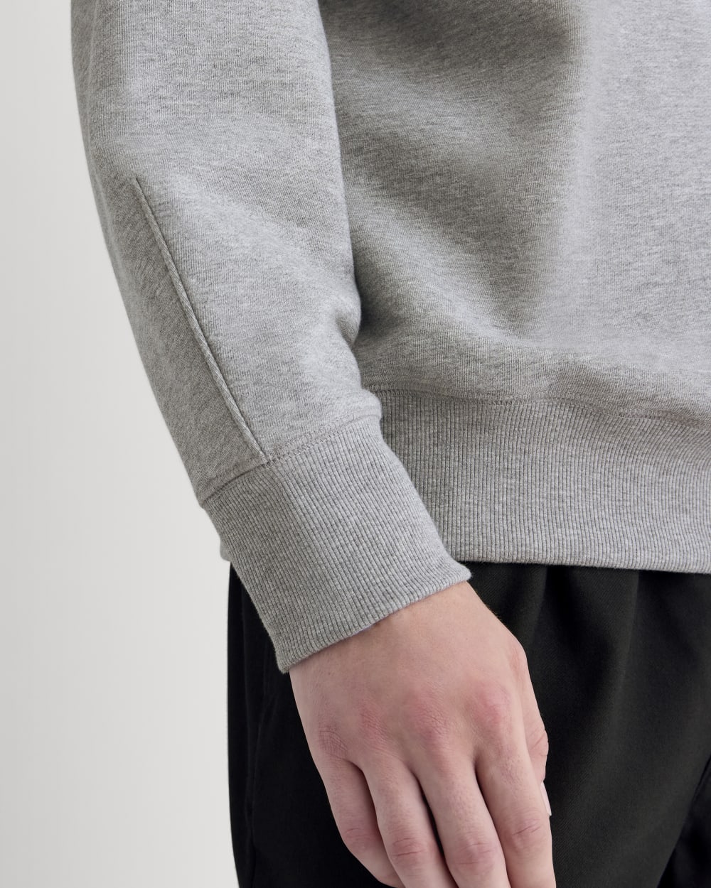 Luxe Fleece Crew Pullover | Vintage Heather Grey - Image 4