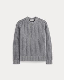 Alternative view of Wool Cashmere Nordic Crew | Vintage Heather Grey