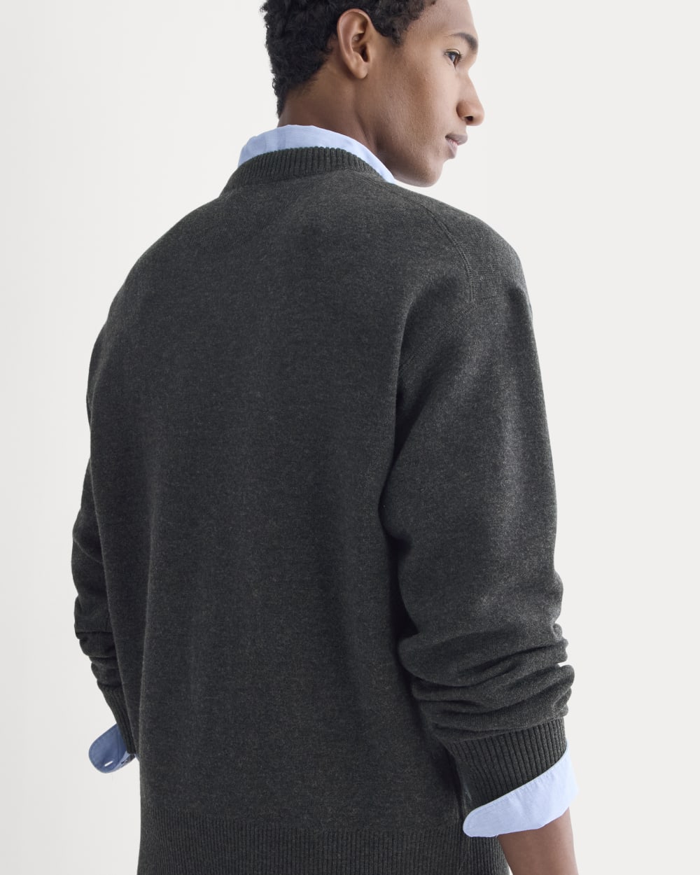 Luxe Merino Double-Knit Sweater | Heather Charcoal - Image 4