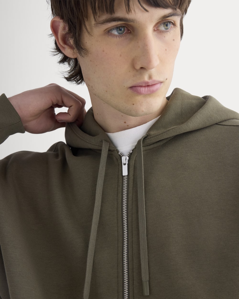 Luxe Fleece Full-Zip Hoodie | Olive Night - Image 4