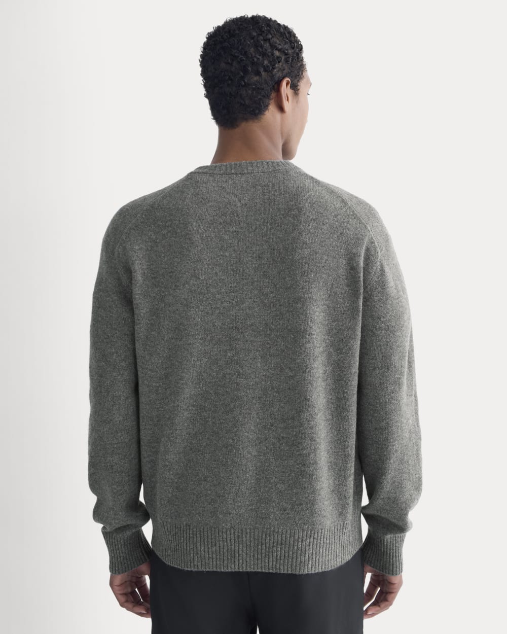 Luxe Merino Crew Cardigan | Heathered Charcoal - Image 5