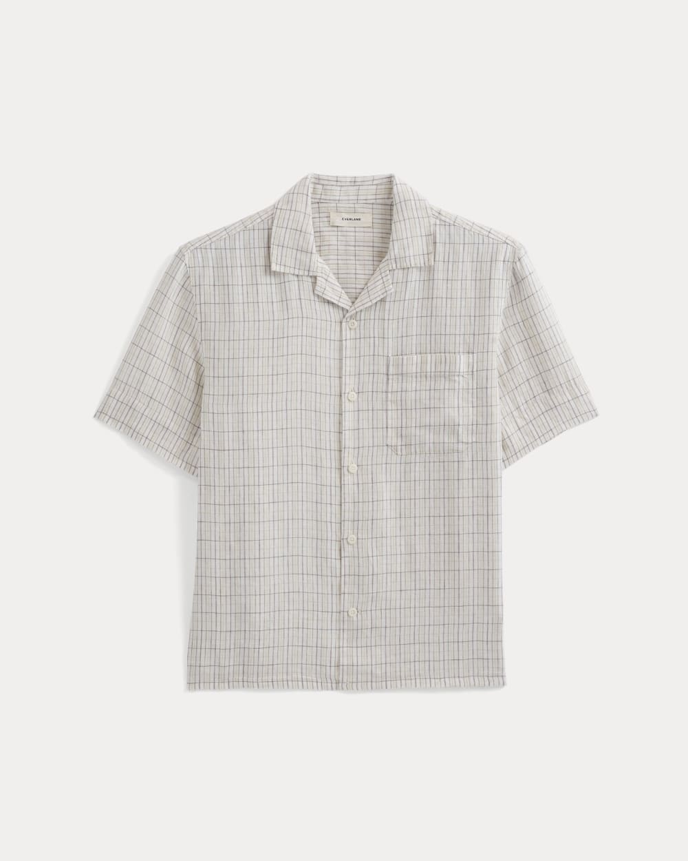 Linen Resort Shirt | Bone Plaid - Image 2