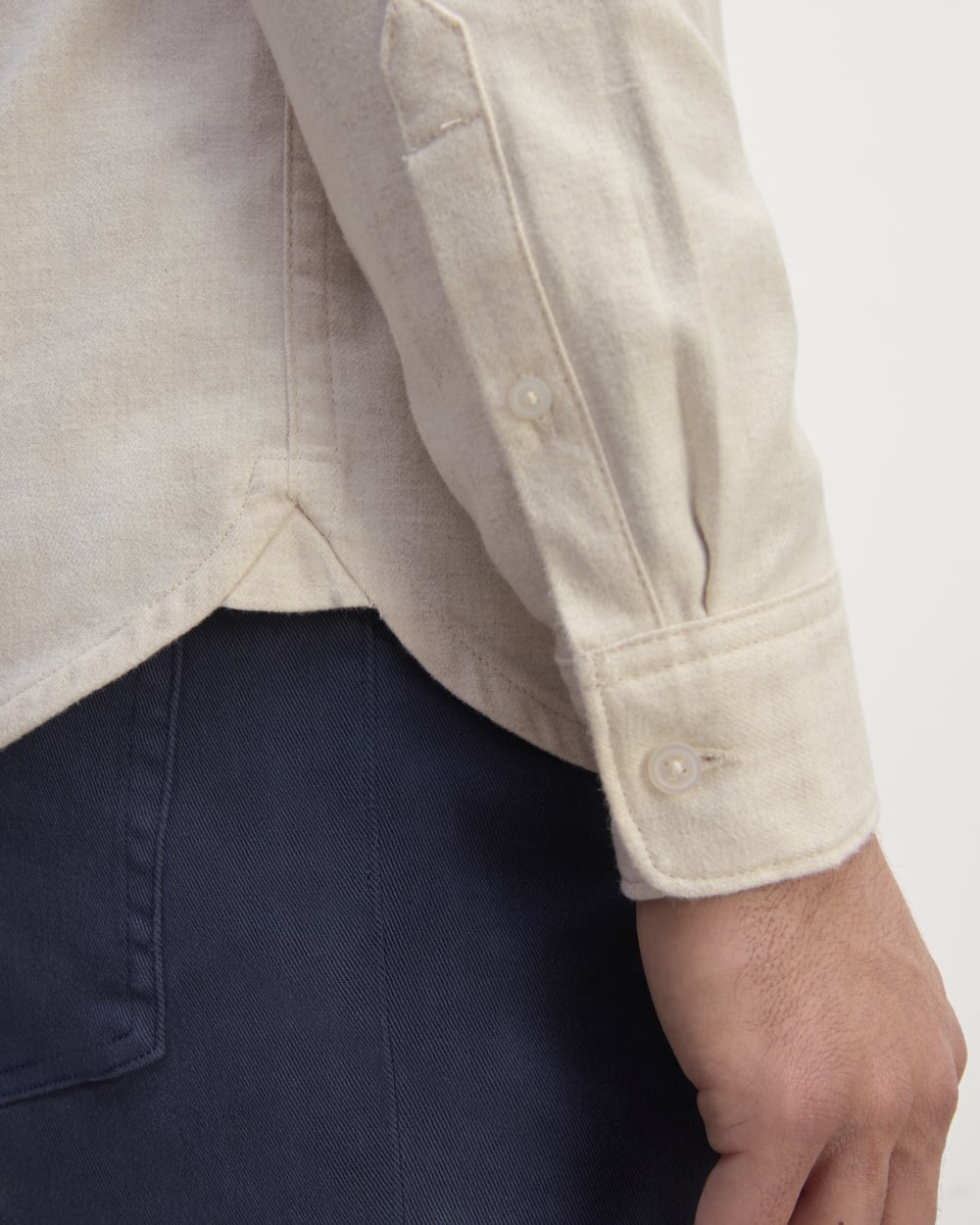 The Brushed Flannel Shirt | Heathered Oat - Image 5