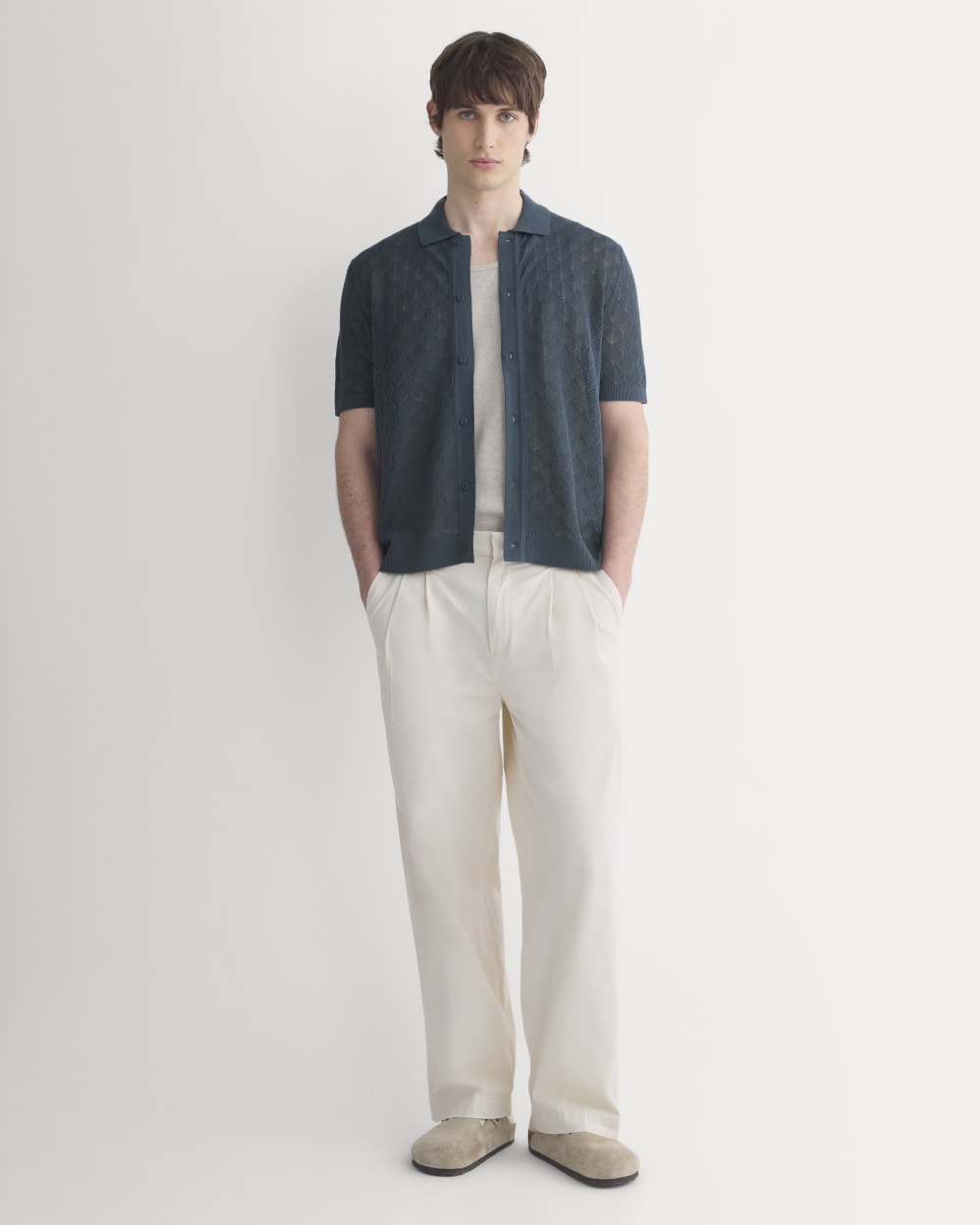 Open-Knit Resort Shirt | Midnight Navy - Image 4