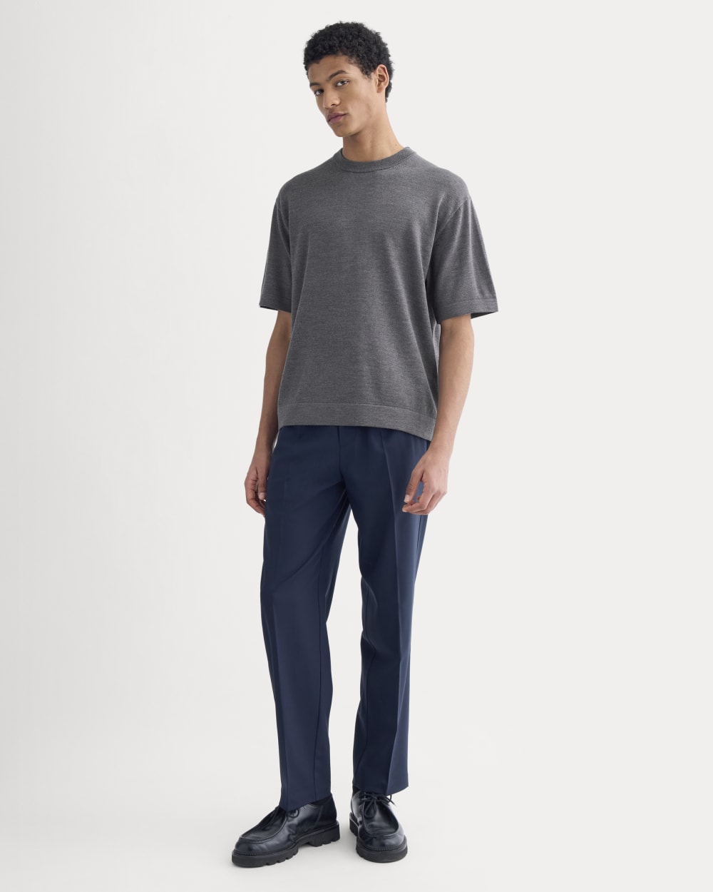 Ultrasoft Sweater Tee | Heather Mid Charcoal - Image 3