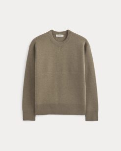 Alternative view of Luxe Merino Double-Knit Sweater | Taupe Melange