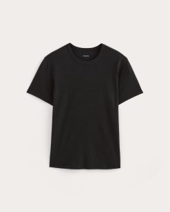 Alternative view of The Cotton Linen Tee | Black