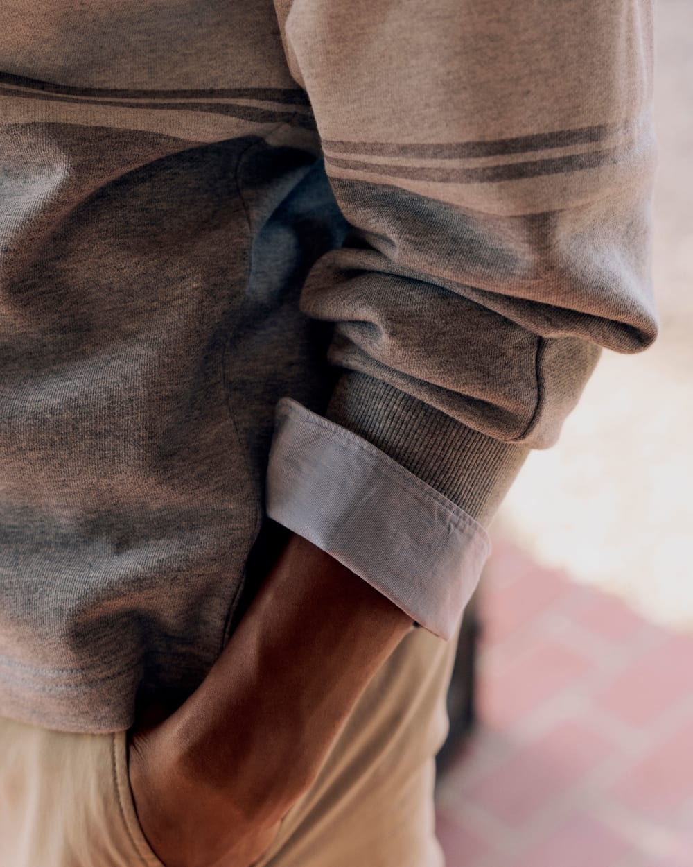 Off-Duty Terry Pullover | Vintage Heather Grey / Bone - Image 9