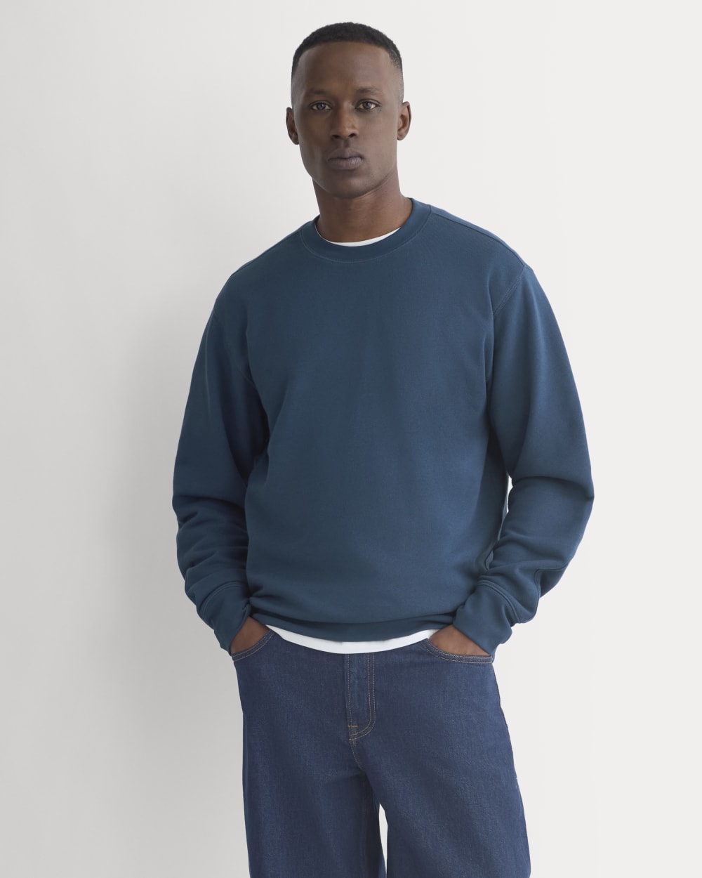 Lightweight Terry Sweatshirt | Blue Wing Teal - Image 3