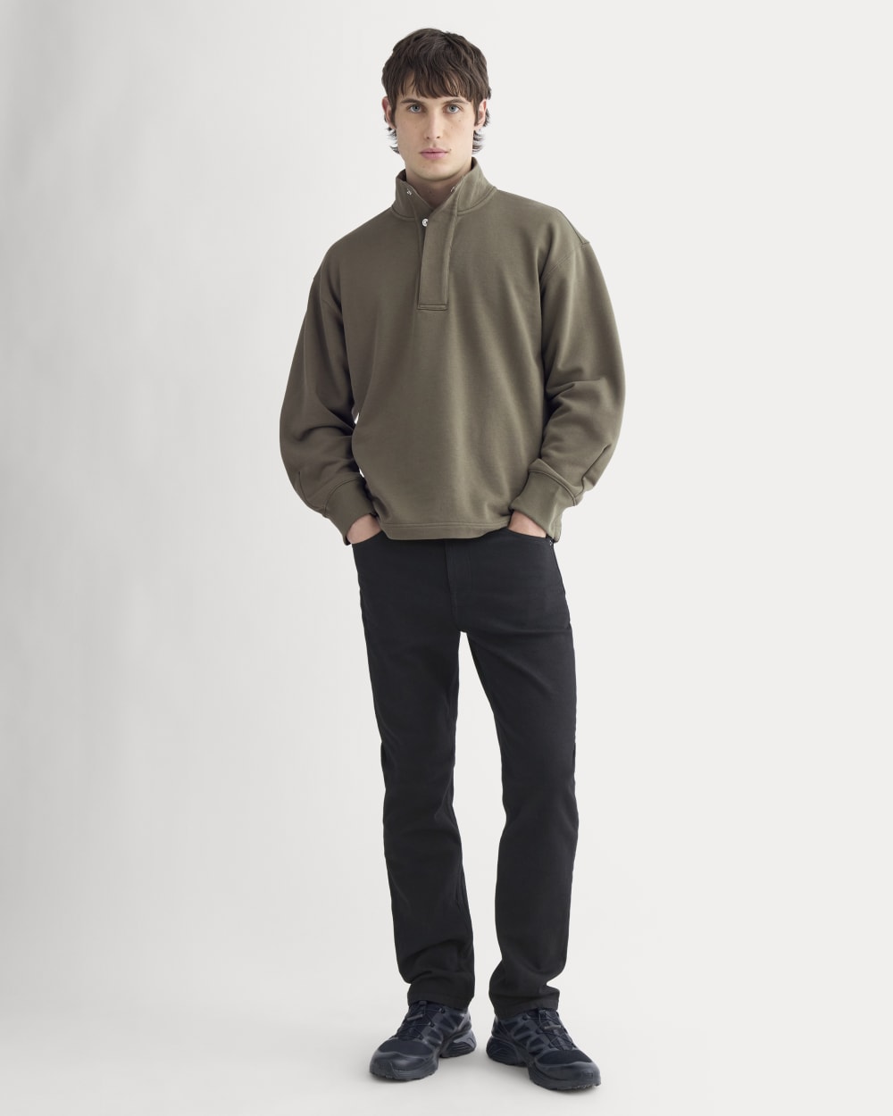 Off-Duty Terry Pullover | Olive Night - Image 3
