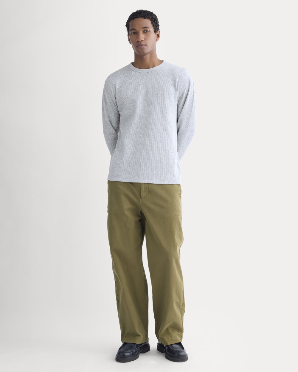 Thermal Crew in Cozy Waffle | Soft Heather Grey - Image 3