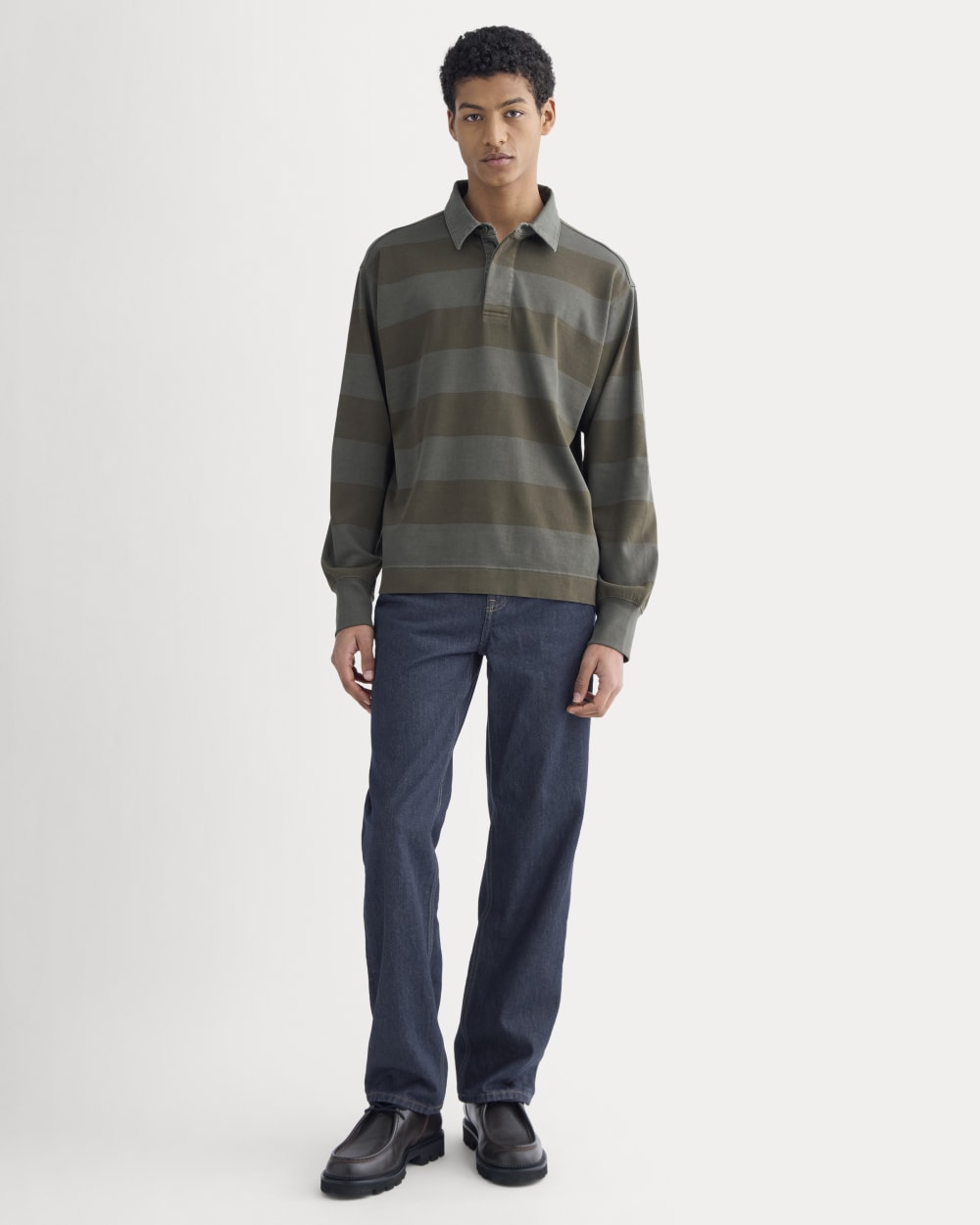 Vintage Rugby Pullover | Overdye Olive Night - Image 4