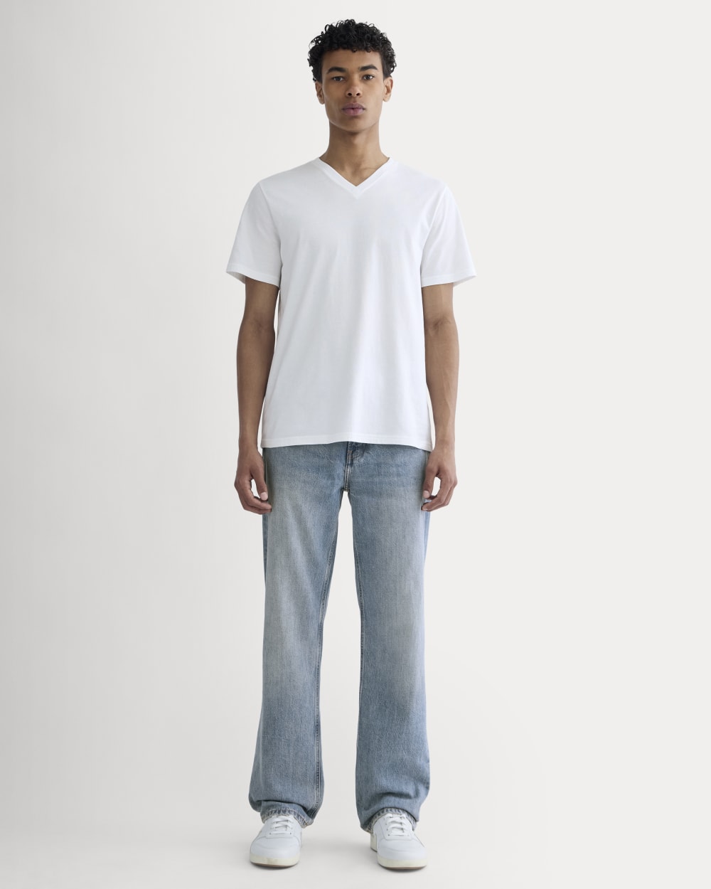 The Essential Organic V-Neck Tee | White - Image 3