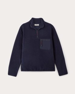 Alternative view of The Teddy Quarter-Zip Fleece | Navy
