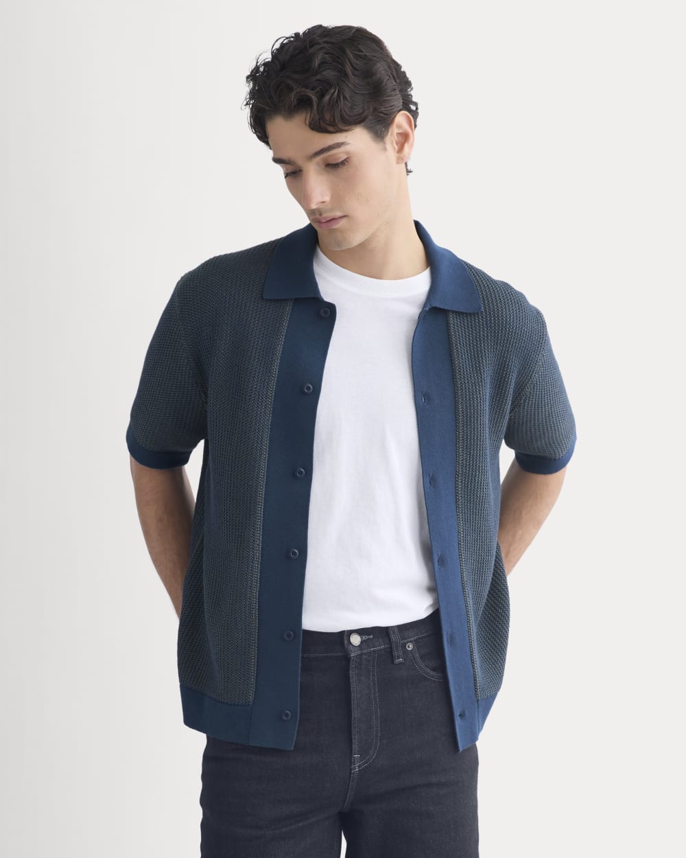 Button-Down Resort Polo | Midnight Navy/Kalamata - Image 4