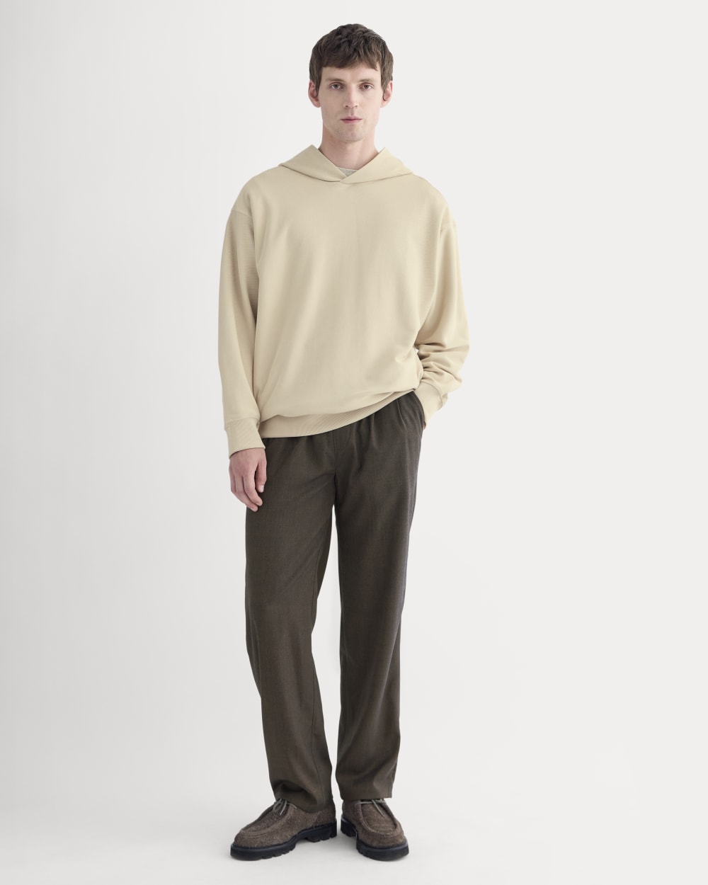 Twill Terry Jacquard Hoodie | Peyote - Image 3