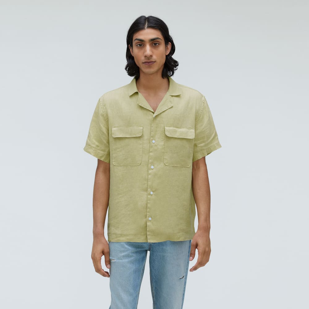 The Resort Shirt in Linen | Leek - Image 2